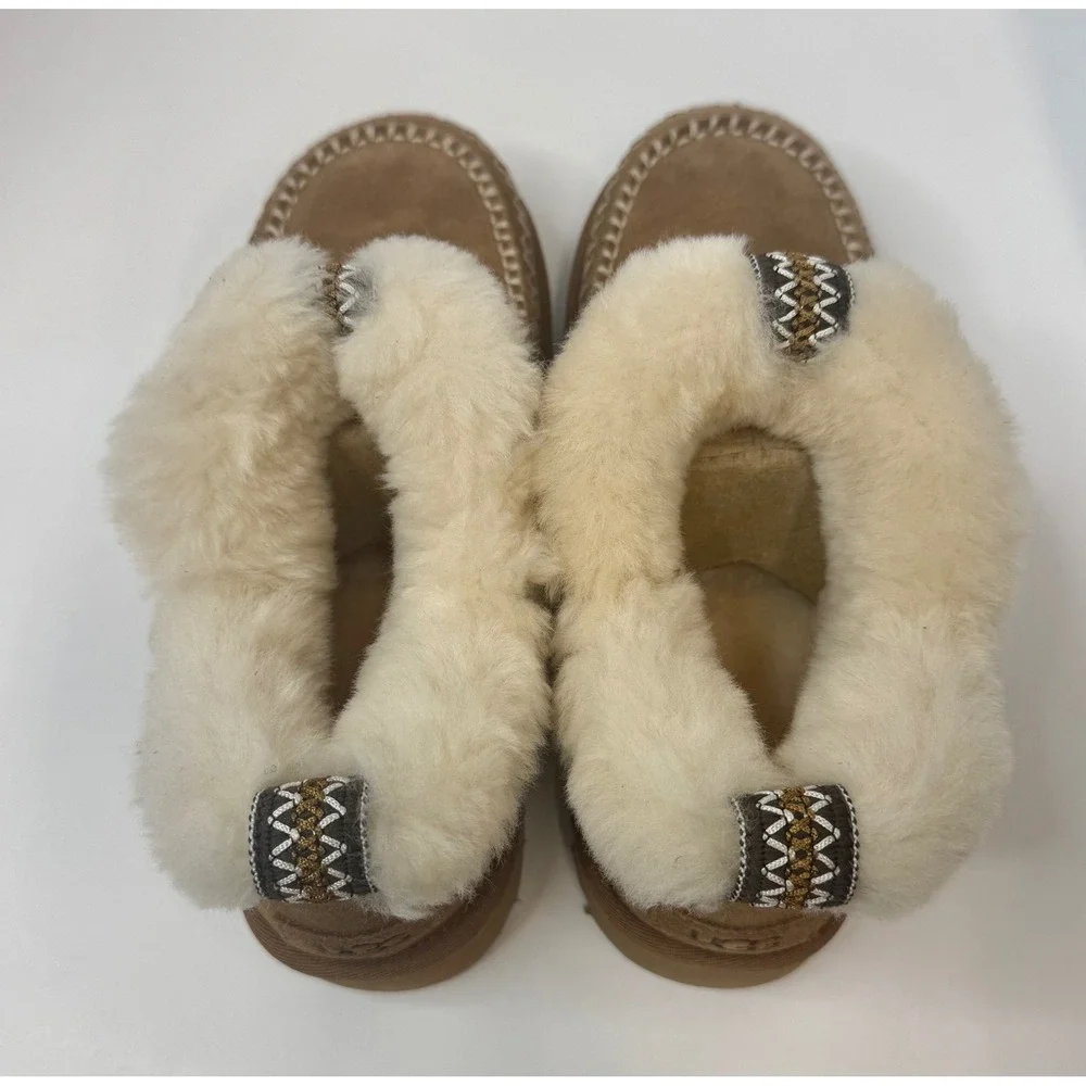 Ugg Women Classic Ultra Mini Alpine Boots Size 9 Chestnut Suede